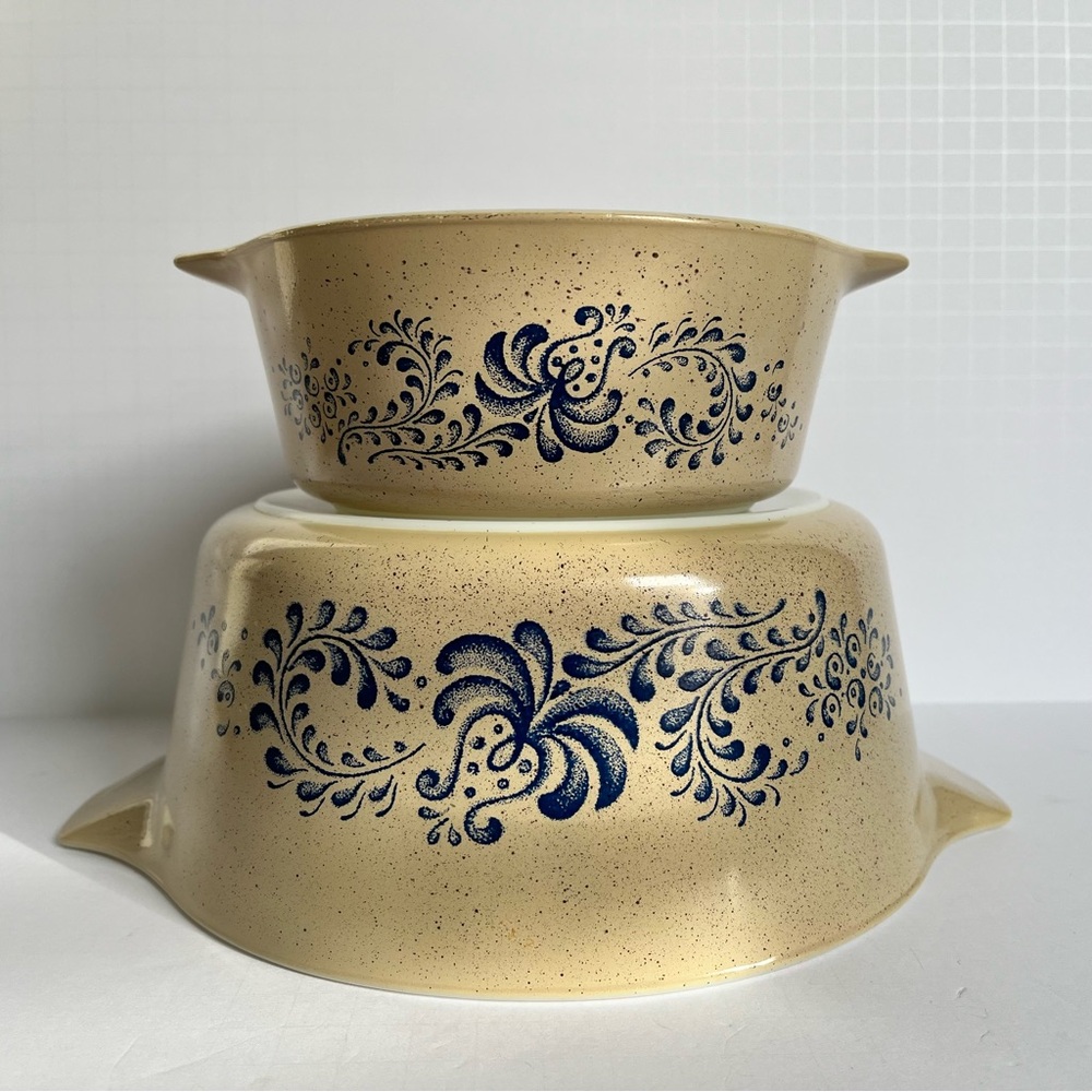 Pyrex Vintage Homestead CasseroleDishes no Lids